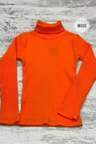 Cuties Kız Çocuk 5-14 Yaş Balıkçı Yaka Kaşkorse Body 3098 Turuncu