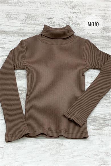 Cuties Kız Çocuk 5-14 Yaş Balıkçı Yaka Kaşkorse Body 3098 Kahverengi