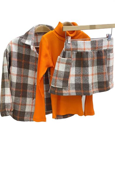 Cuties Kız Çocuk 5-14 Yaş Balıkçı Yaka Kaşkorse Body 3098 Turuncu