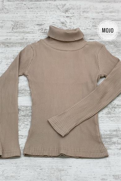 Cuties Kız Çocuk 5-14 Yaş Balıkçı Yaka Kaşkorse Body 3098 Taş Rengi