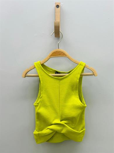 Cuties Kız Çocuk Bel Detaylı Askılı Crop 3264 Yağ Yeşili