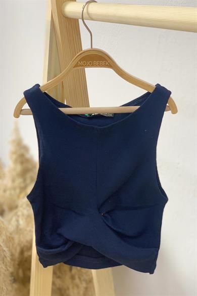 Cuties Kız Çocuk Bel Detaylı Askılı Crop 3264 Lacivert