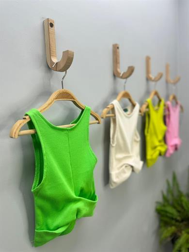 Cuties Kız Çocuk Bel Detaylı Askılı Crop 3264 Yeşil