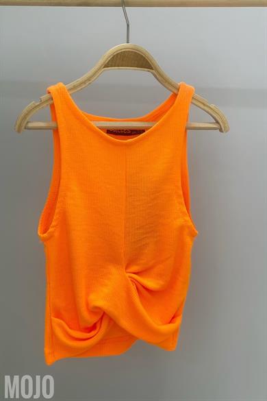 Cuties Kız Çocuk Bel Detaylı Askılı Crop 3264 Turuncu