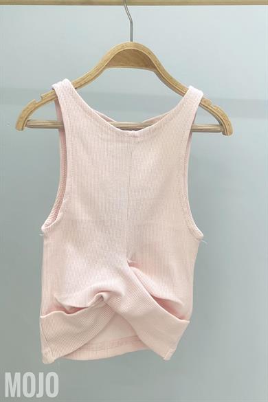 Cuties Kız Çocuk Bel Detaylı Askılı Crop 3264 Pudra