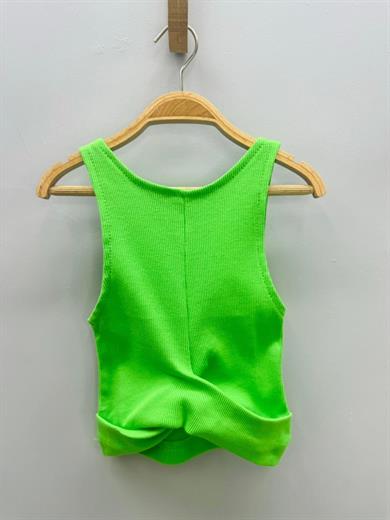 Cuties Kız Çocuk Bel Detaylı Askılı Crop 3264 Yeşil