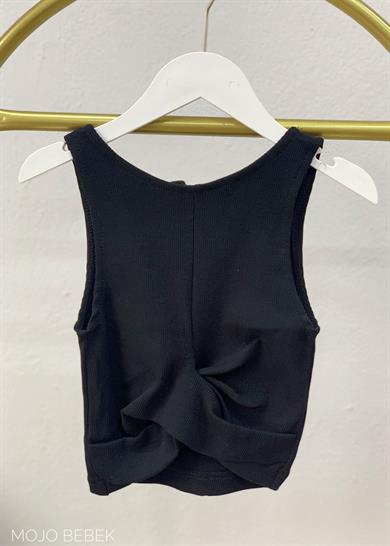 Cuties Kız Çocuk Bel Detaylı Askılı Crop 3264 Siyah