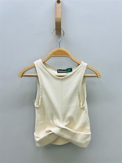 Cuties Kız Çocuk Bel Detaylı Askılı Crop 3264 Taş Rengi