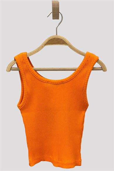 Cuties Kız Çocuk Düğmeli Askılı Crop 3750 Turuncu