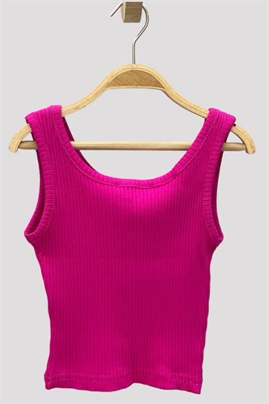 Cuties Kız Çocuk Düğmeli Askılı Crop 3750 Fuşya