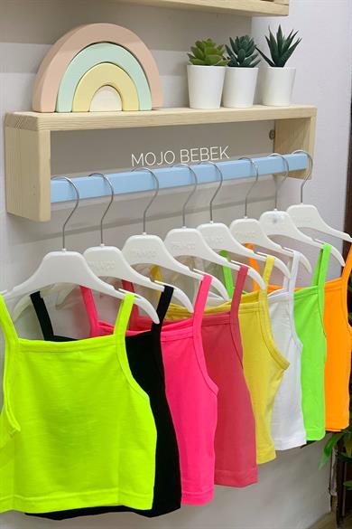 Cuties Kız Çocuk İp Askılı Kısa Crop 02075 Yeşil