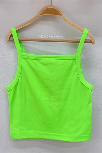 Cuties Kız Çocuk İp Askılı Kısa Crop 02075 Yeşil