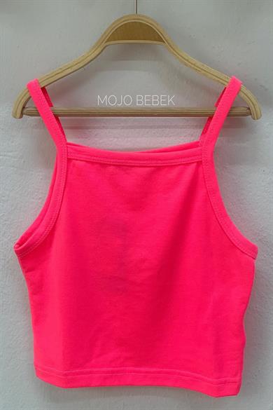 Cuties Kız Çocuk İp Askılı Kısa Crop 02075 Fuşya