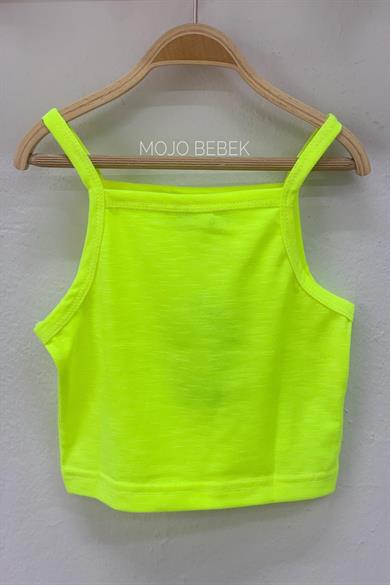 Cuties Kız Çocuk İp Askılı Kısa Crop 02075 Sarı