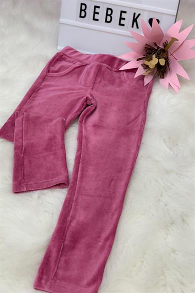 Cuties Kız Çocuk Kadife Tayt 1157 Pembe