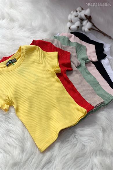 Cuties Kız Çocuk 5-14 Yaş Kaşkorse Kısa Kol Body 3130 Yeşil