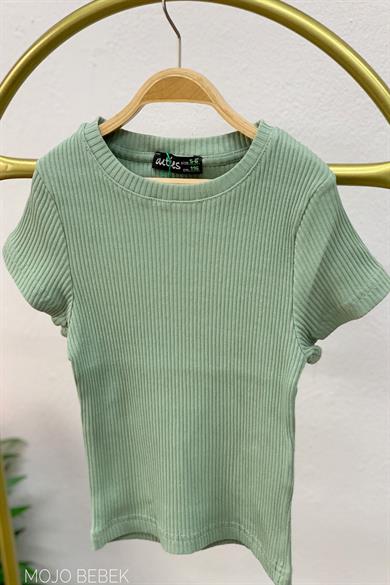 Cuties Kız Çocuk 5-14 Yaş Kaşkorse Kısa Kol Body 3130 Yeşil