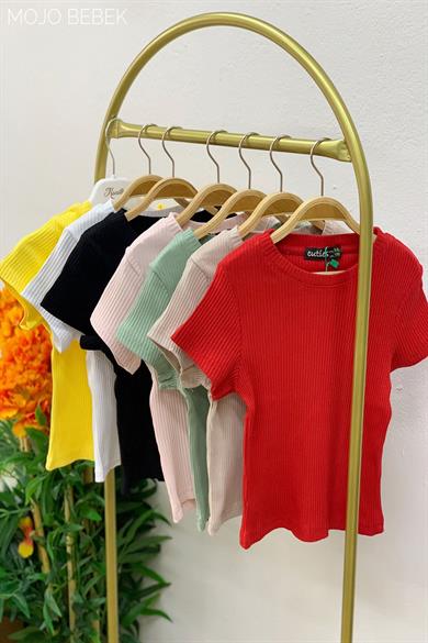 Cuties Kız Çocuk 5-14 Yaş Kaşkorse Kısa Kol Body 3130 Yeşil