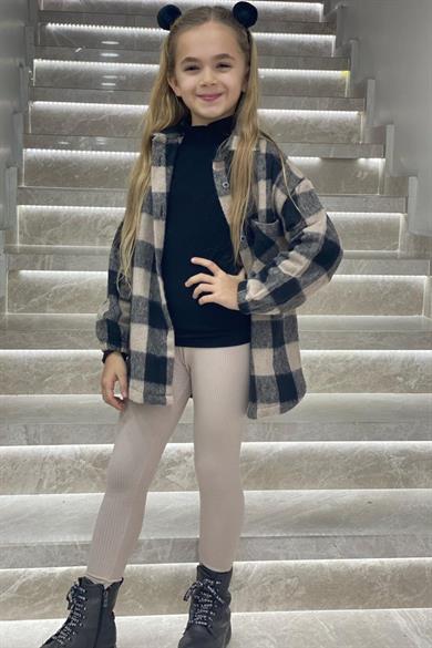 Cuties Kız Çocuk Kaşkorse Tayt 3282 Taş Rengi