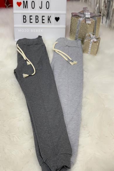 Cuties Kız Çocuk Kordonlu Eşofman Alt 1064 Füme