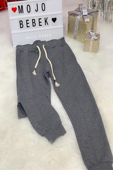 Cuties Kız Çocuk Kordonlu Eşofman Alt 1064 Füme