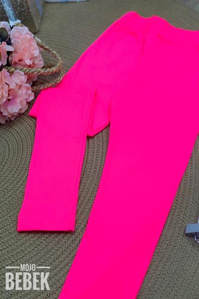 Cuties Kız Çocuk Şardonlu Tayt C1122 Fuşya