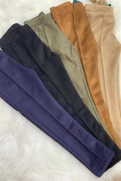 Cuties Kız Çocuk Süet Tayt C1159 Lacivert