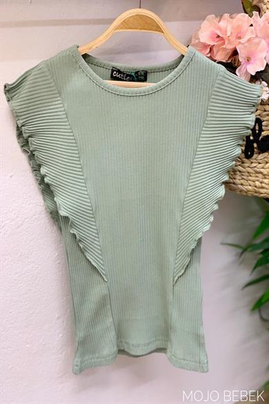 Cuties Kız Çocuk Yazlık Kolsuz Body 3252 Yeşil