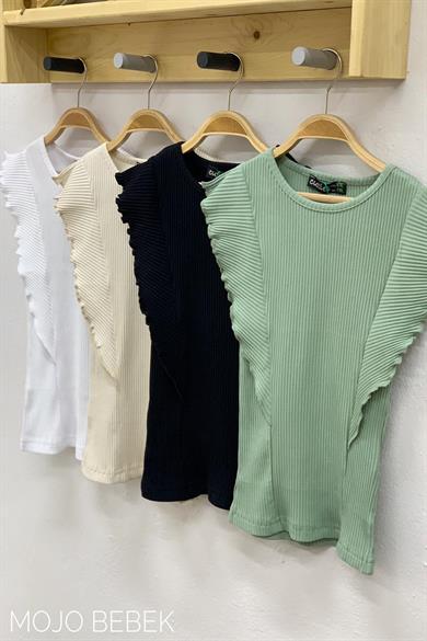 Cuties Kız Çocuk Yazlık Kolsuz Body 3252 Yeşil