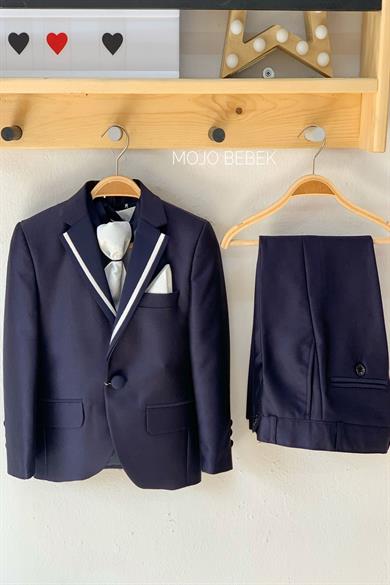 Deti Kids Erkek Çocuk Kravatlı Klasik Takım Elbise 5003 Lacivert