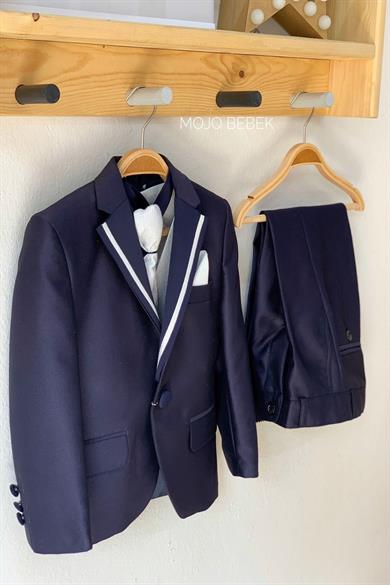 Deti Kids Erkek Çocuk Kravatlı Klasik Takım Elbise 5003 Lacivert
