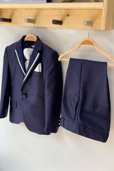 Deti Kids Erkek Çocuk Kravatlı Klasik Takım Elbise 5003 Lacivert