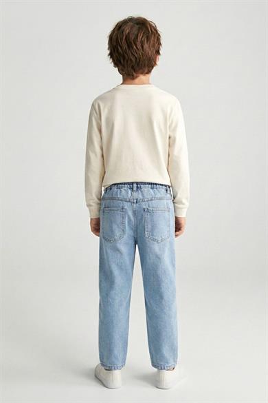 Dmb Erkek Çocuk 4-9 Yaş Araba Baskılı İnce Uzun Kol T-shirt Krem