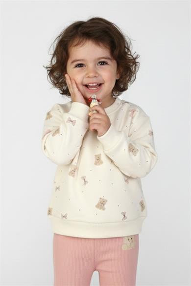 Dmb Kız Bebek 6-36 Ay İspanyol Paça Kaşkorse Taytlı Takım Pudra