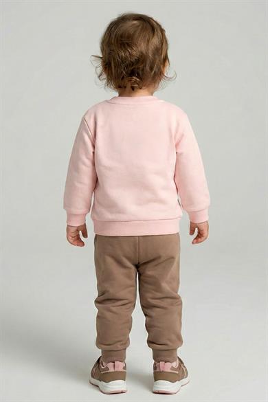 Dmb Kız Bebek 6-36 Ay Nakışlı Eşofman Takımı Pudra