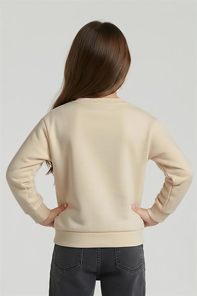 Dmb Kız Çocuk 1-7 Yaş Kurdelalı Mevsimlik Sweatshirt Bej