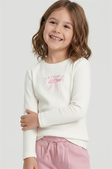 DMB Kız Çocuk 4-9 Yaş Fiyonklu Kaşkorse Body Pembe