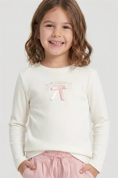 DMB Kız Çocuk 4-9 Yaş Fiyonklu Kaşkorse Body Pudra