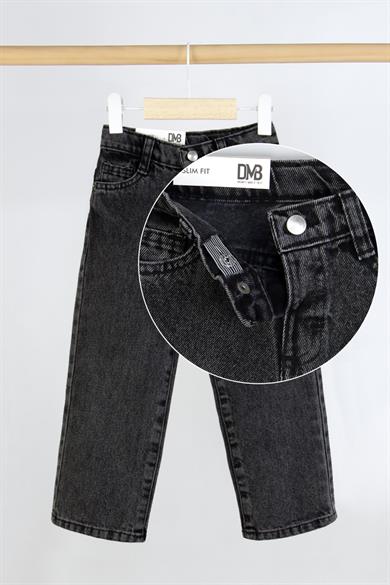 Dmb Unisex 2-7 Bol Kalıp Yazlık Yumuşak Denim Pantolon Füme