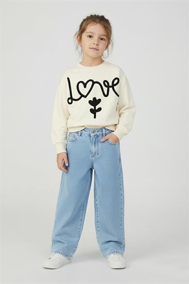 Dmb Unisex 2-7 Bol Kalıp Yazlık Yumuşak Denim Pantolon Mavi