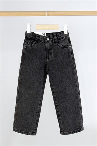 Dmb Unisex 2-7 Bol Kalıp Yazlık Yumuşak Denim Pantolon Füme