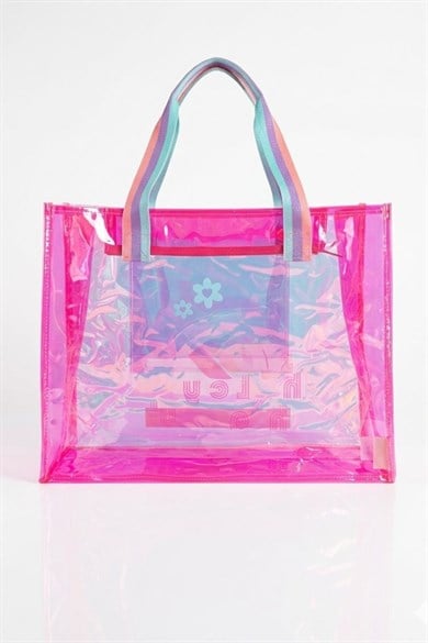 Dream Vest Kız Çocuk Hologram Desenli Plaj Çantası Pembe