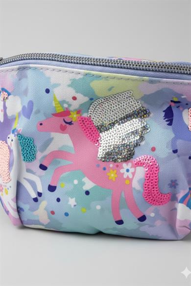Dream Vest Kız Çocuk Unicorn Desenli Bel Çantası Mor