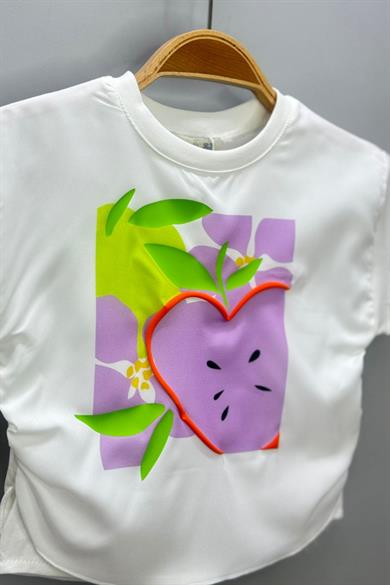 Escabel Kız Çocuk 1-5 Yaş Kabartma Desen Bluz 35819 Ekru