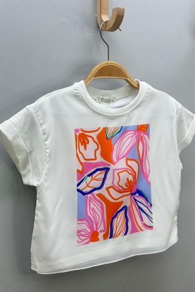 Escabel Kız Çocuk 5-9 Yaş %100 Pamuk Astarlı Şifon Bluz 35806 Ekru