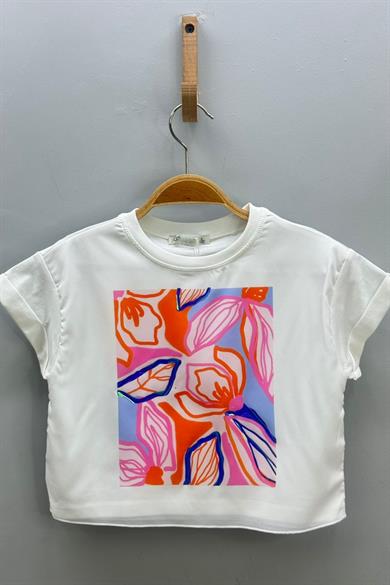 Escabel Kız Çocuk 5-9 Yaş %100 Pamuk Astarlı Şifon Bluz 35806 Ekru