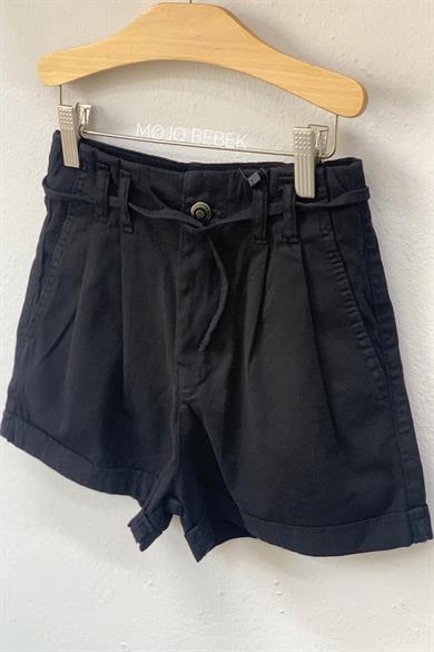 Escabel Kız Çocuk Düğmeli Cepli Şort 2113 Siyah