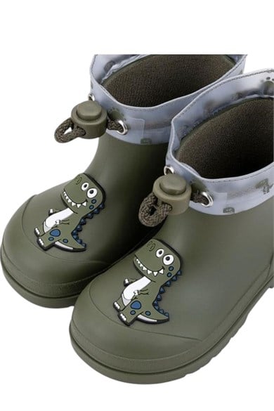 IGOR Erkek Çocuk 22-28 Numara Mendi Dino Su Geçirmez Yağmur Çizmesi Haki