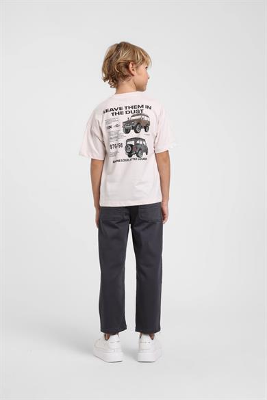 Jack Lions Erkek Çocuk 4-14 Yaş Araba Desenli T-shirt Pudra
