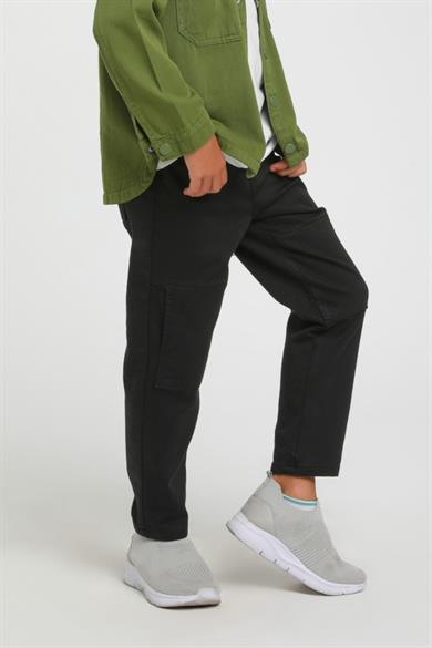 Jack Lions Erkek Çocuk Cepl Detaylı Likralı Pantolon 2441 Siyah